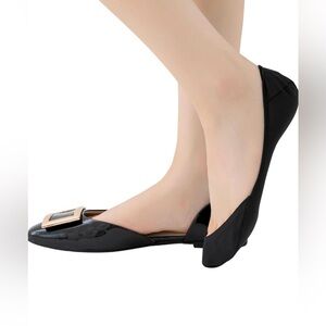 Jarseen 4 Pairs No Show Liner Socks Women's Low Cut Cotton Nylon black size L.